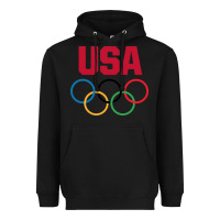 Black Olympic Rings Heavyweight Hoodie - artisFamous