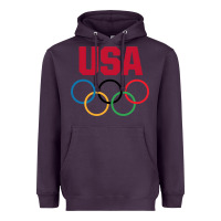 Plum Olympic Rings Heavyweight Hoodie - artisFamous