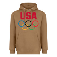 Toasted Coconut Olympic Rings Heavyweight Hoodie - artisFamous