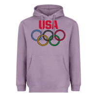 Lavender Olympic Rings Heavyweight Hoodie - artisFamous