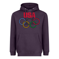 Plum Olympic Rings Heavyweight Hoodie - artisFamous