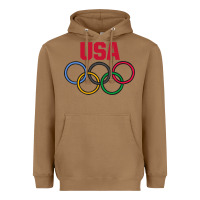 Toasted Coconut Olympic Rings Heavyweight Hoodie - artisFamous