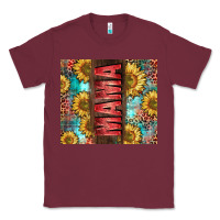 Burgundy Mama Sunflower Classic Tee - CowGirlArtShop
