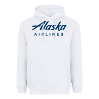 White Alaska Airlines Heavyweight Hoodie - artisFamous