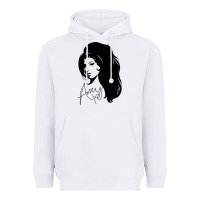 White Amy Winehouse Heavyweight Hoodie - artisFamous