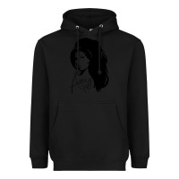 Black Amy Winehouse Heavyweight Hoodie - artisFamous