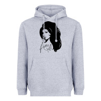 Heather Grey Amy Winehouse Heavyweight Hoodie - artisFamous