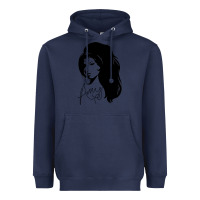 Navy Amy Winehouse Heavyweight Hoodie - artisFamous