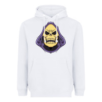 White Vintage Skeletor Heavyweight Hoodie - artisFamous