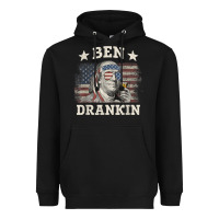 Black Ben Drankin 4th of July Patriotic Funny T-Shirt Heavyweight Hoodie - artisFamous