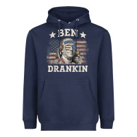 Navy Ben Drankin 4th of July Patriotic Funny T-Shirt Heavyweight Hoodie - artisFamous