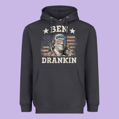 Ben Drankin 4th Of July Patriotic Funny T-shirt Heavyweight Hoodie Designed By Artisfamous
