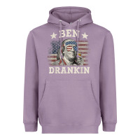 Lavender Ben Drankin 4th of July Patriotic Funny T-Shirt Heavyweight Hoodie - artisFamous