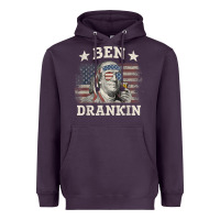 Plum Ben Drankin 4th of July Patriotic Funny T-Shirt Heavyweight Hoodie - artisFamous