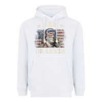 White Ben Drankin 4th of July Patriotic Funny T-Shirt Heavyweight Hoodie - artisFamous