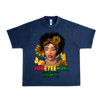 Navy juneteenth 1865 black woman Urban Heavy Tee - FaDigitalArtStudio