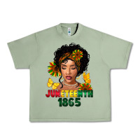 Oil Green juneteenth 1865 black woman Urban Heavy Tee - FaDigitalArtStudio