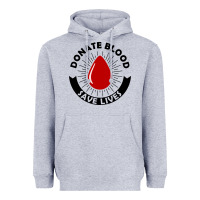 Heather Grey donate blood save lives blood donor Heavyweight Hoodie - artisFamous