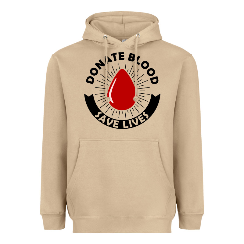 Donate Blood Save Lives Blood Donor Heavyweight Hoodie by artisFamous | Teevron
