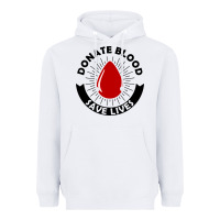 White donate blood save lives blood donor Heavyweight Hoodie - artisFamous