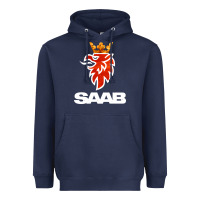 Navy saab Heavyweight Hoodie - artisFamous
