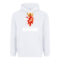 White saab Heavyweight Hoodie - artisFamous