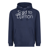 Navy sired to damon Heavyweight Hoodie - artisFamous