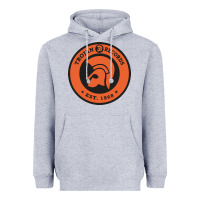 Heather Grey trojann records est 1968 Heavyweight Hoodie - artisFamous