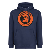 Navy trojann records est 1968 Heavyweight Hoodie - artisFamous