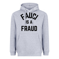 Heather Grey fauci is a fraud Heavyweight Hoodie - artisFamous