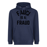 Navy fauci is a fraud Heavyweight Hoodie - artisFamous