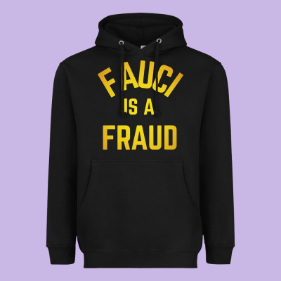 Fauci Is A Fraud Heavyweight Hoodie Designed By Artisfamous