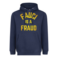 Navy fauci is a fraud Heavyweight Hoodie - artisFamous