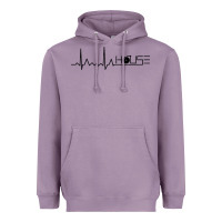 Lavender house music heartbeat Heavyweight Hoodie - artisFamous