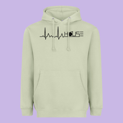 House Music Heartbeat Heavyweight Hoodie Designed By Artisfamous