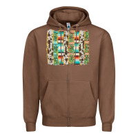 Chestnut western brushstroke Zipper Hoodie - AdoDesignShop