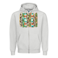 Dove Grey western brushstroke Zipper Hoodie - AdoDesignShop