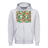 Heather Grey western brushstroke Zipper Hoodie - AdoDesignShop