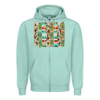 Seafoam western brushstroke Zipper Hoodie - AdoDesignShop