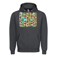 Smoke western brushstroke Zipper Hoodie - AdoDesignShop