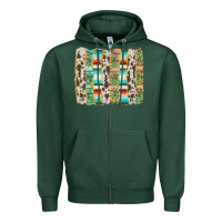 Sports Green western brushstroke Zipper Hoodie - AdoDesignShop