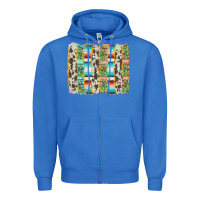 True Royal western brushstroke Zipper Hoodie - AdoDesignShop