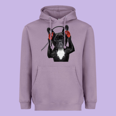 French Bulldog Dj Style Heavyweight Hoodie Designed By Artisfamous