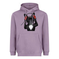 Lavender french bulldog dj style Heavyweight Hoodie - artisFamous