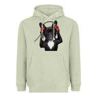 Matcha french bulldog dj style Heavyweight Hoodie - artisFamous