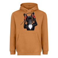 Meerkat french bulldog dj style Heavyweight Hoodie - artisFamous