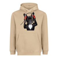 Mushroom french bulldog dj style Heavyweight Hoodie - artisFamous