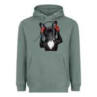 Sage french bulldog dj style Heavyweight Hoodie - artisFamous