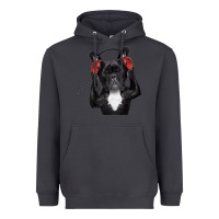 Smoke french bulldog dj style Heavyweight Hoodie - artisFamous