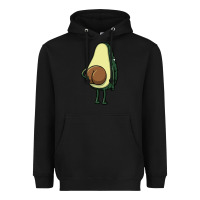 Black funny fruit avocado Heavyweight Hoodie - artisFamous